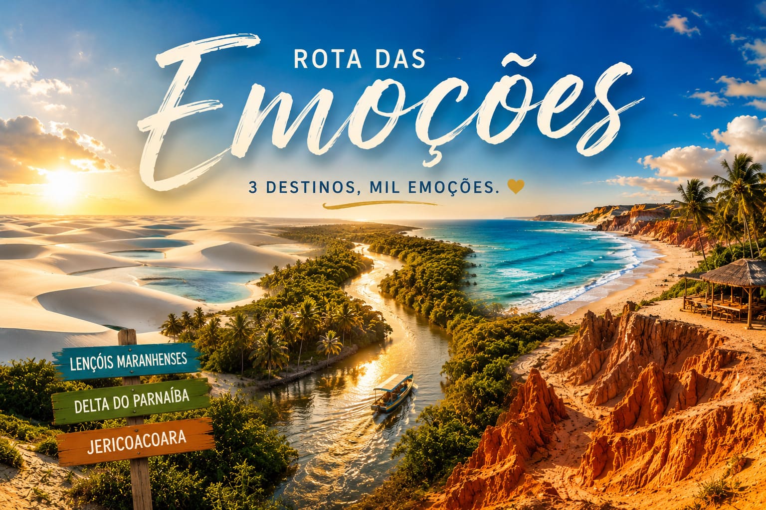 Rota das Emoções: um roteiro completo pelos Lençóis Maranhenses, Delta do Parnaíba e Jericoacoara